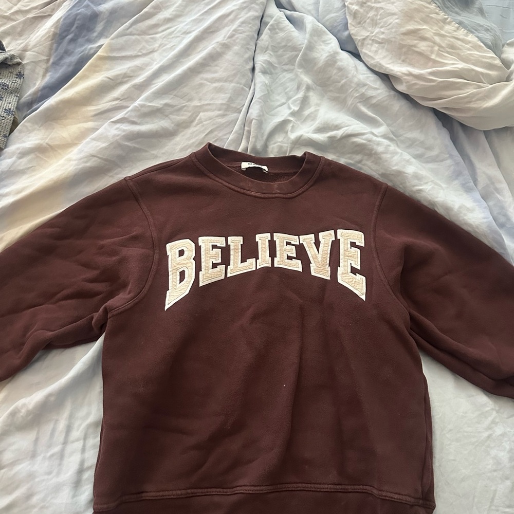 Sandro Believe Graphic Sweatshirt - Maroon